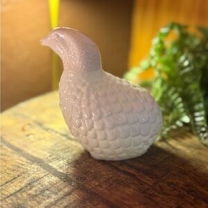 Vintage Avon “The Partridge” Cologne Bottle Made of Milk Glass.